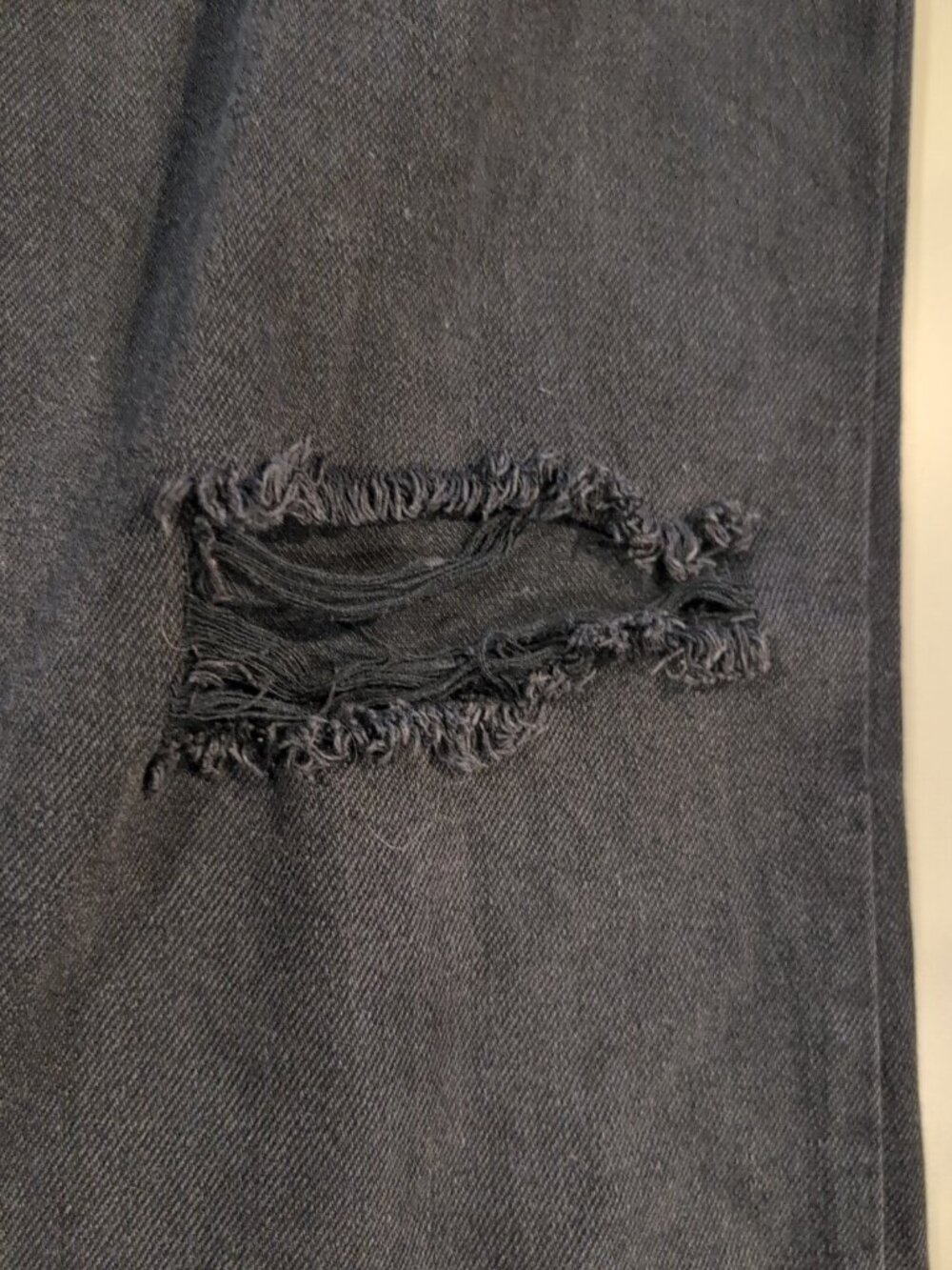 S.O.N.G Pants Women's Sz 7/28 Black 90s Boyfriend Ripped Straight Leg - Picture 7 of 14